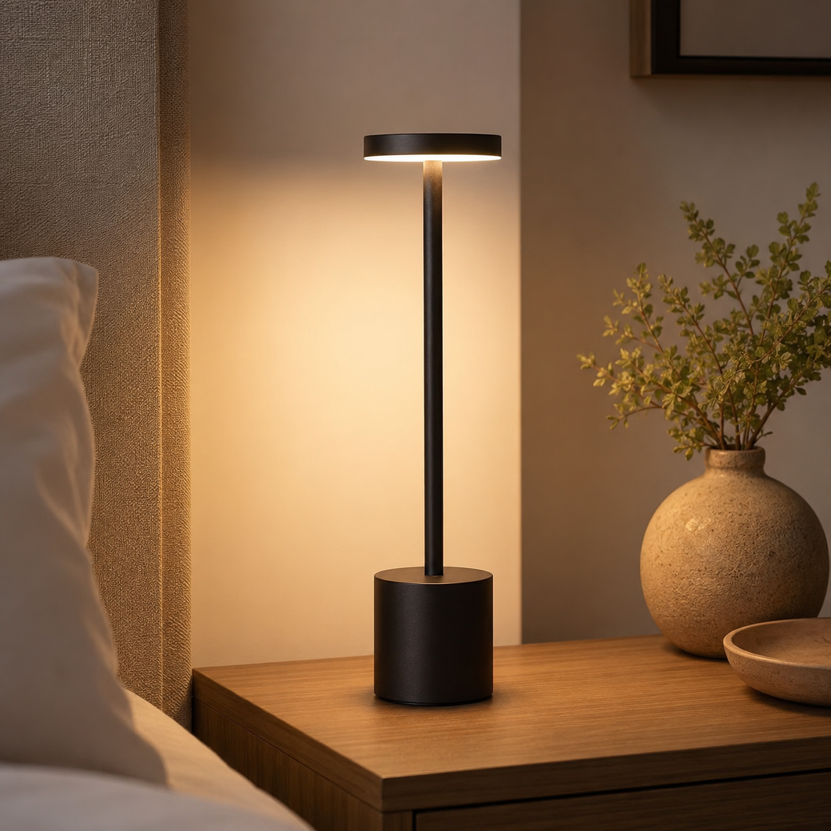 Portable LED Cordless Touch Table Lamps Rechargeable Desk Lamp 3Colors Adjustable Bedside Creative Ambient Light for Room Decor