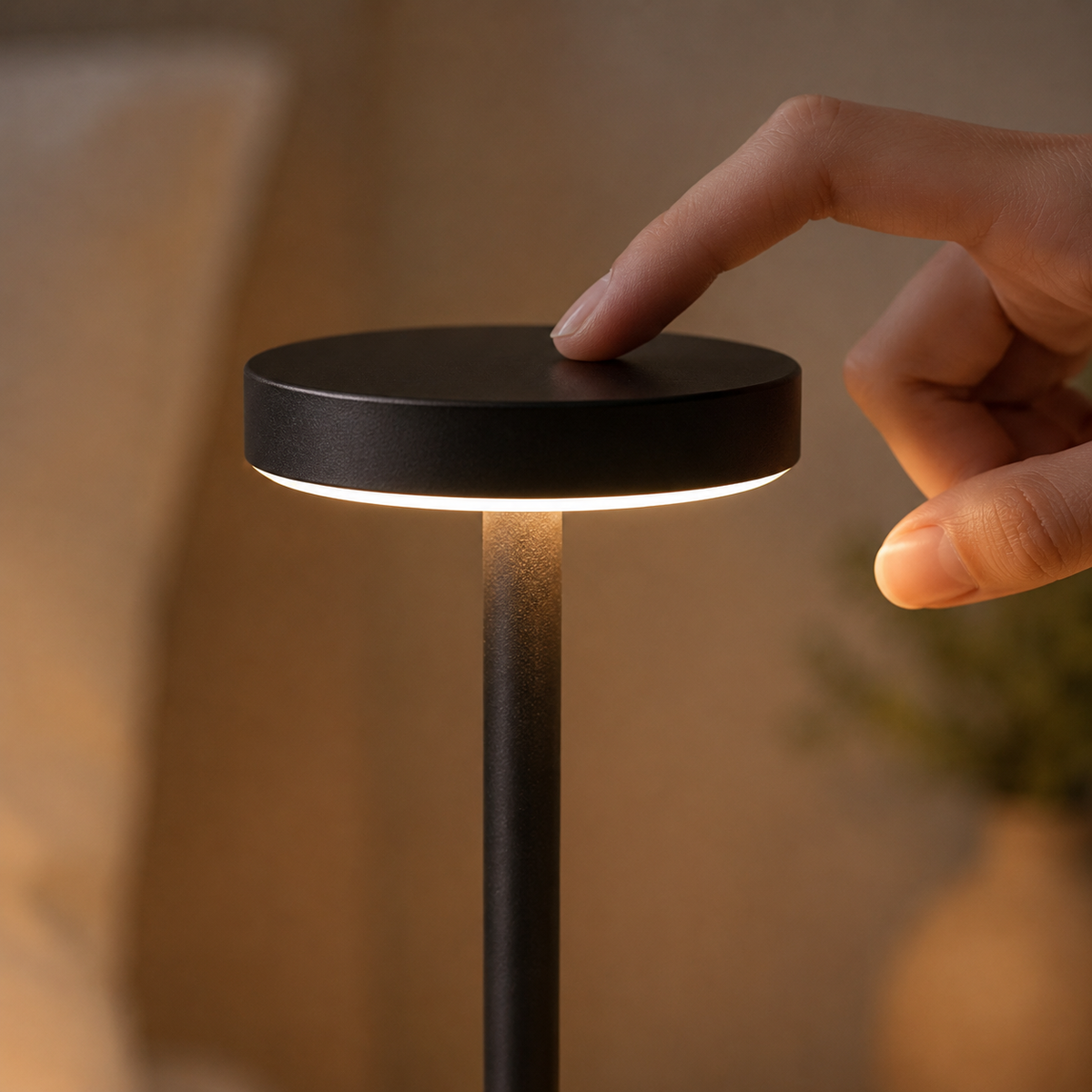 Portable LED Cordless Touch Table Lamps Rechargeable Desk Lamp 3Colors Adjustable Bedside Creative Ambient Light for Room Decor