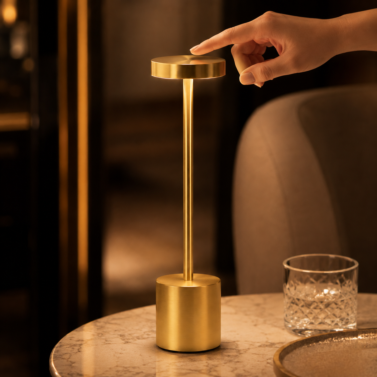Portable LED Cordless Touch Table Lamps Rechargeable Desk Lamp 3Colors Adjustable Bedside Creative Ambient Light for Room Decor