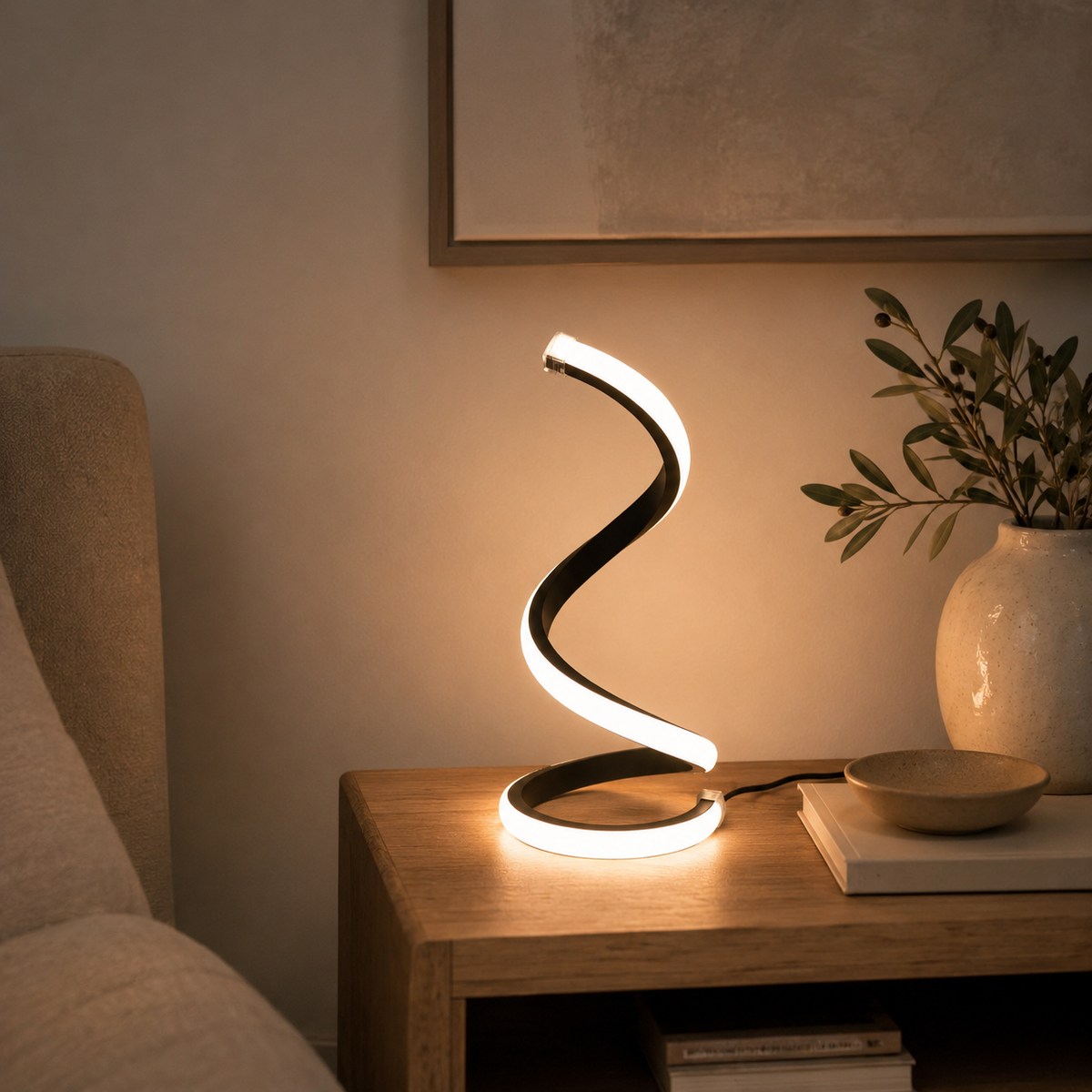 Modern Spiral LED Desk Lamp
