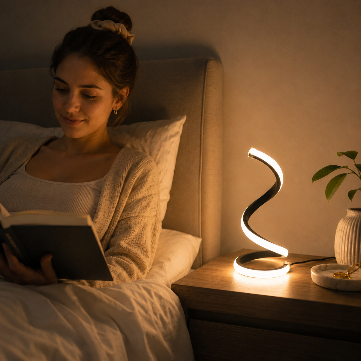 Modern Spiral LED Desk Lamp