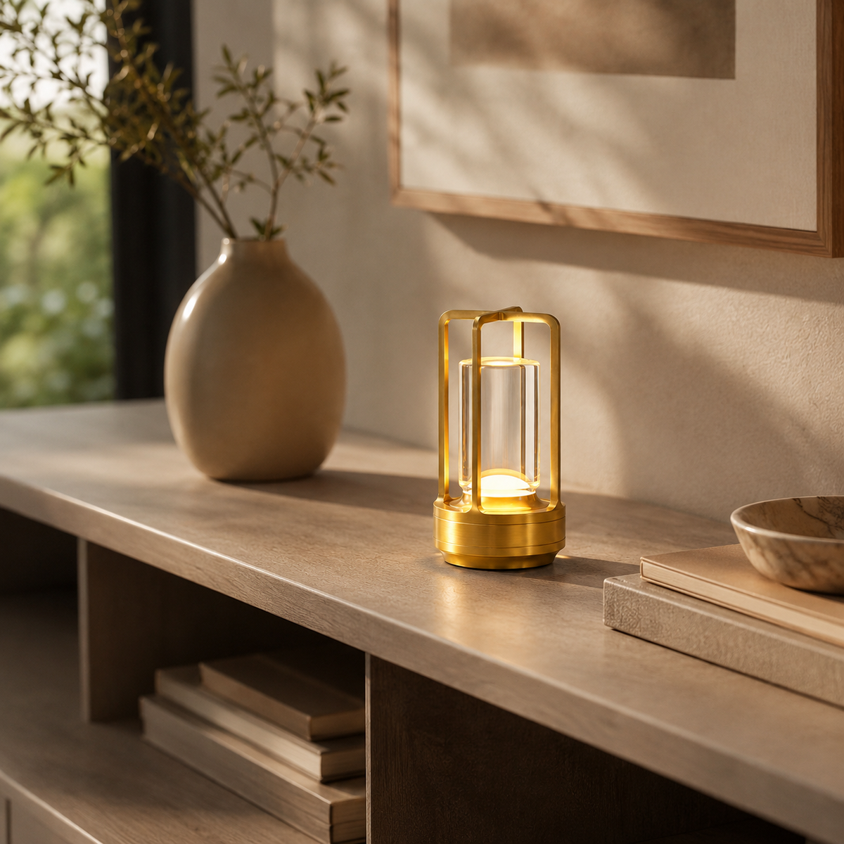 Rechargeable Lantern Table Lamp