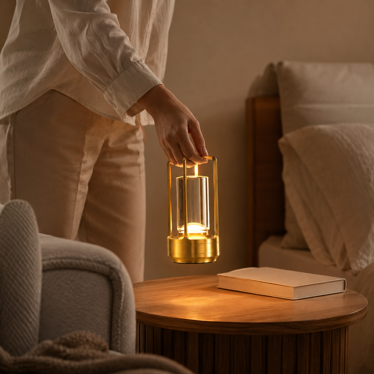 Rechargeable Lantern Table Lamp