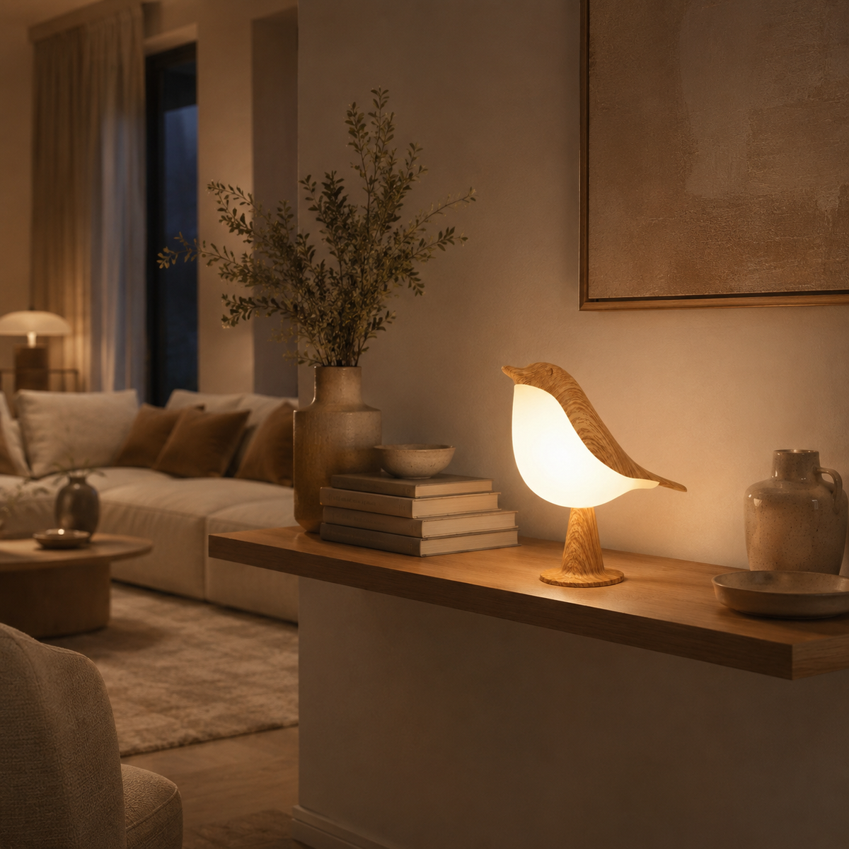 Rechargeable Bird Bedside Lamp