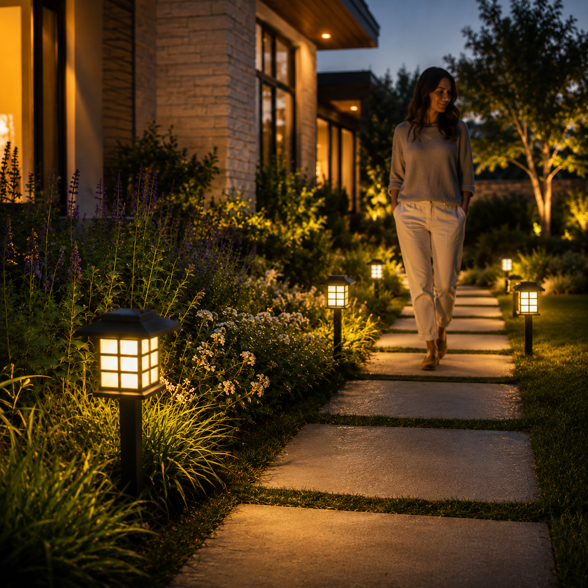 2 Pack Solar Pathway Lights
