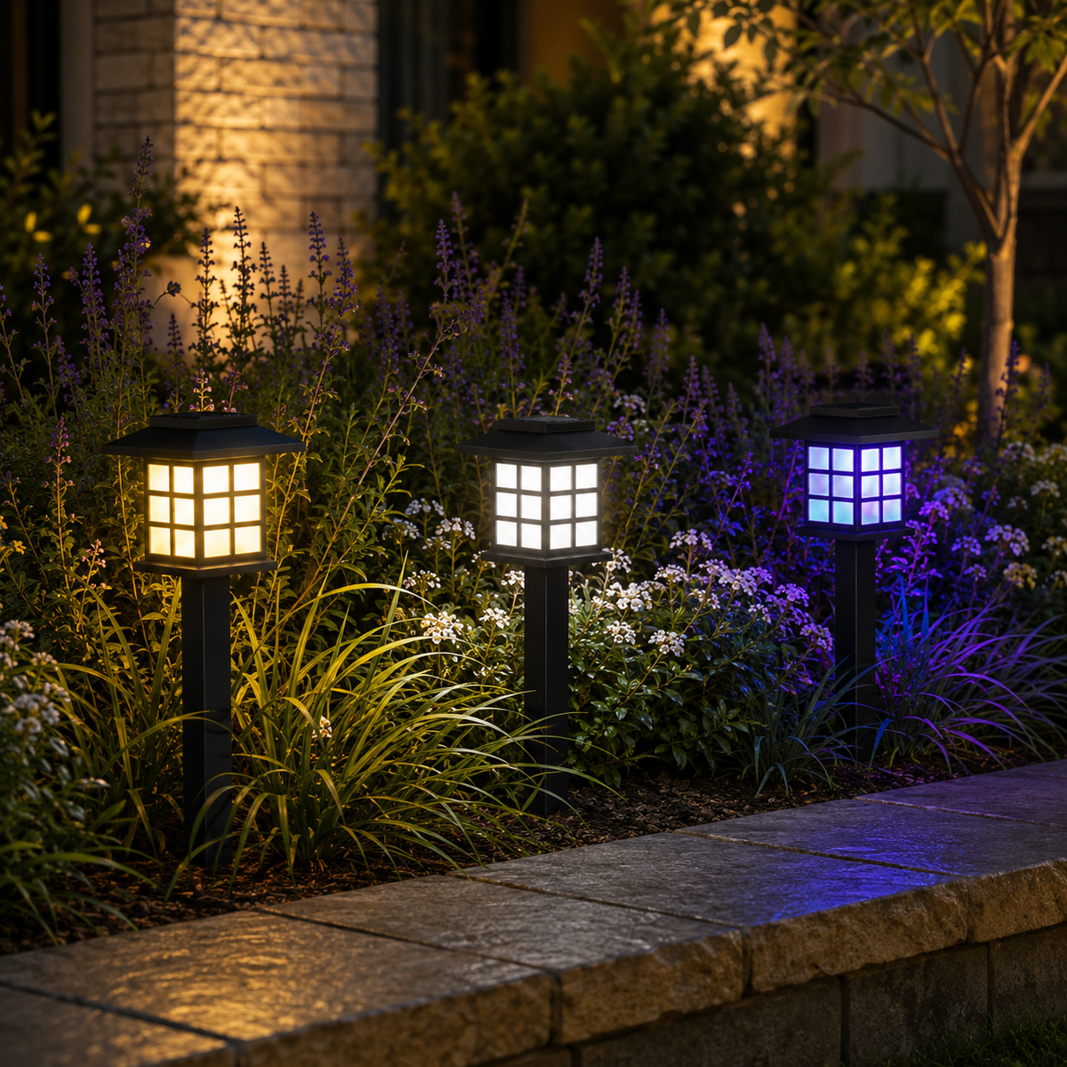 2 Pack Solar Pathway Lights