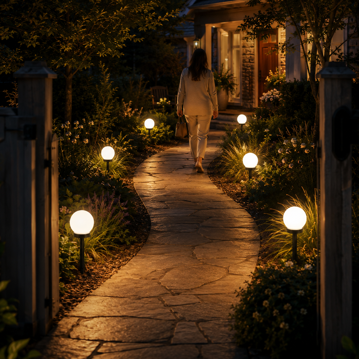 Solar Globe Lawn Lights