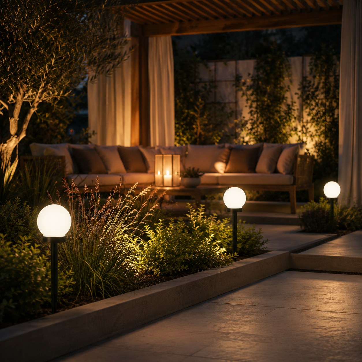 Solar Globe Lawn Lights