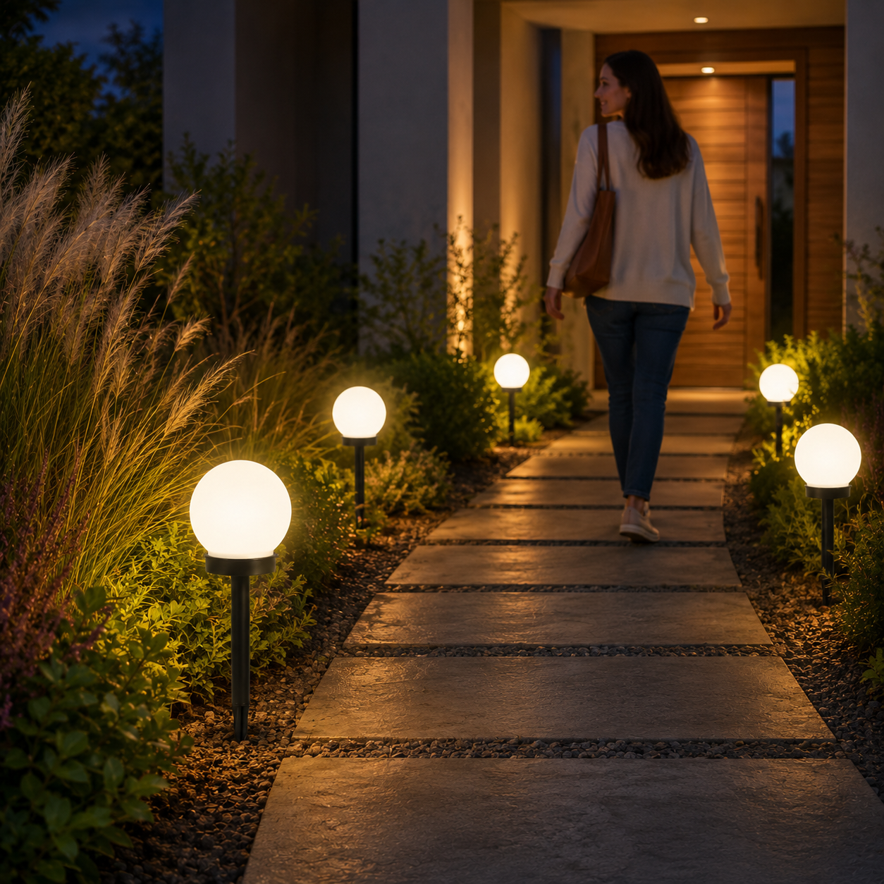 Solar Globe Lawn Lights