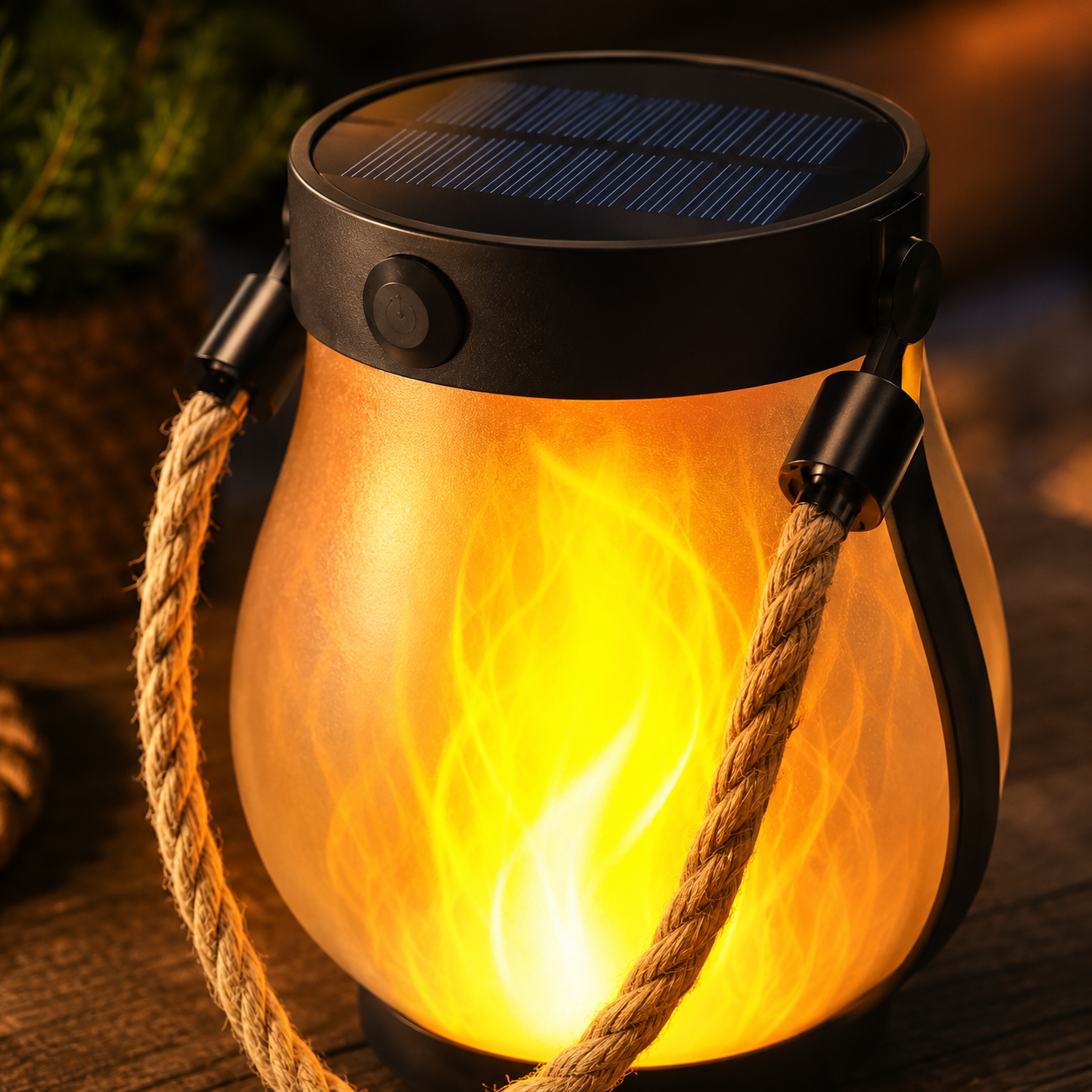 Solar Flame Hanging Lantern