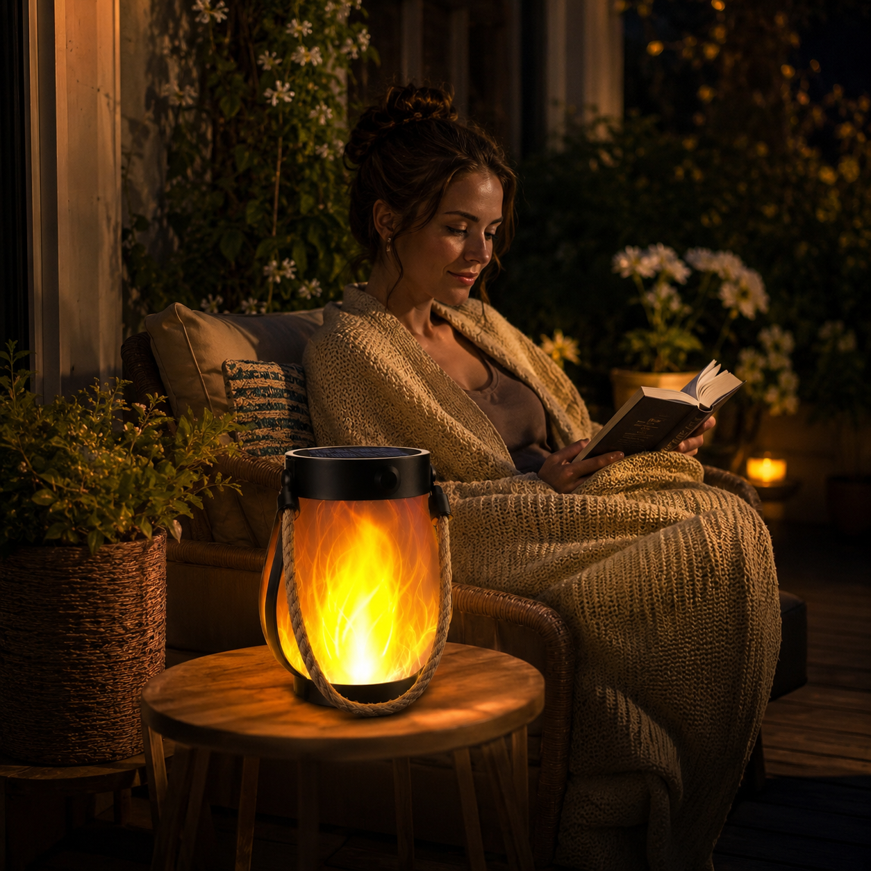 Solar Flame Hanging Lantern