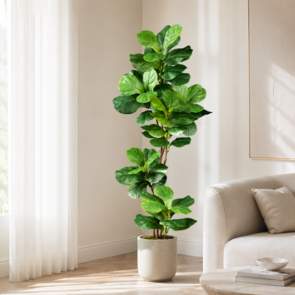 Artificial Fiddle Leaf Decor Tree