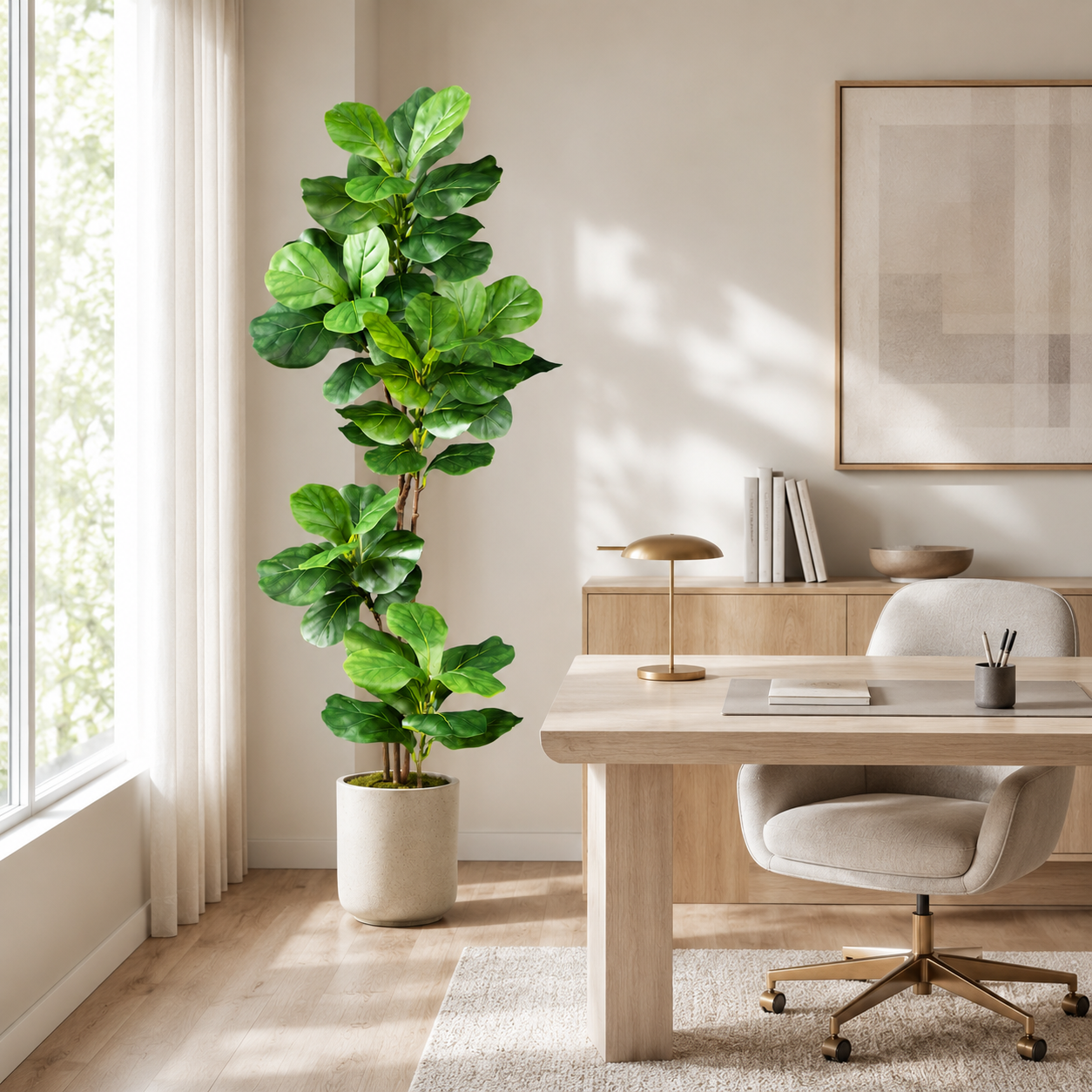 Artificial Fiddle Leaf Decor Tree
