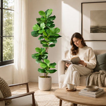 Artificial Fiddle Leaf Decor Tree