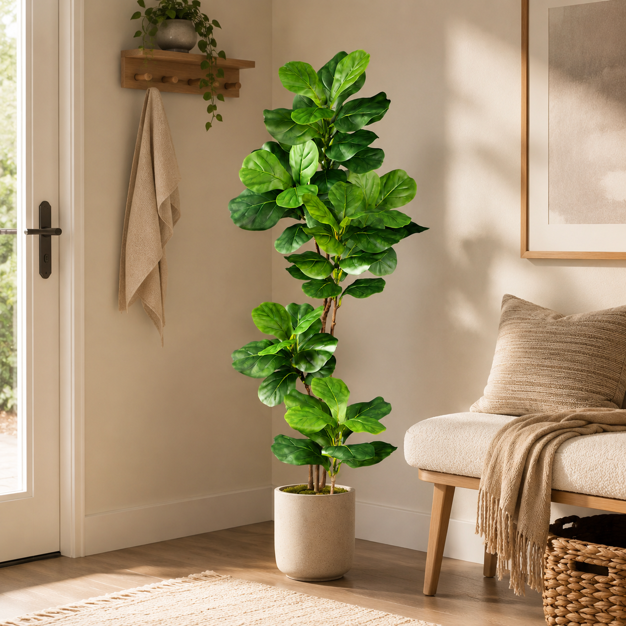 Artificial Fiddle Leaf Decor Tree