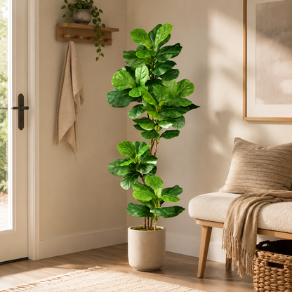 Artificial Fiddle Leaf Decor Tree