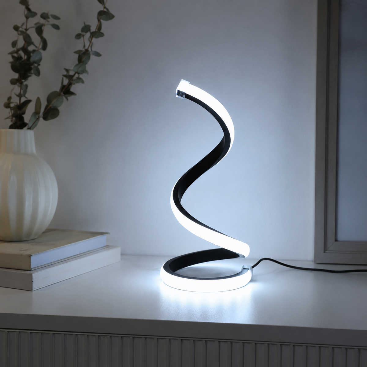 Modern Spiral LED Desk Lamp for Home Ambience
